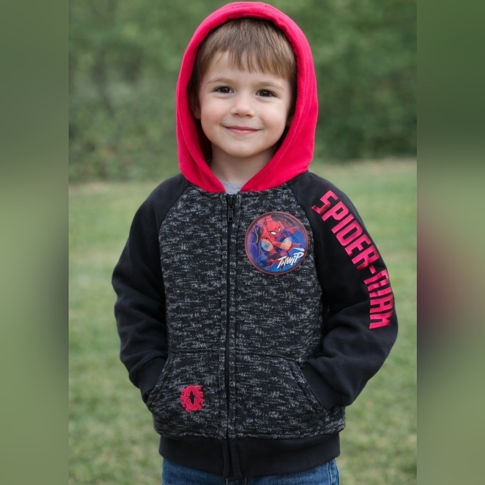 Spider-Man Kids Hoodie - Black and Red
